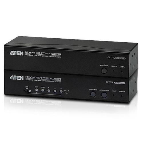 Extender KVM USB VGA Dual View con Deskew 300m CE775