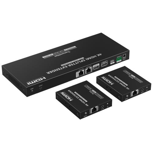 Splitter Extender HDMI 1x2 con IR su CAT6/6a/7 70 M