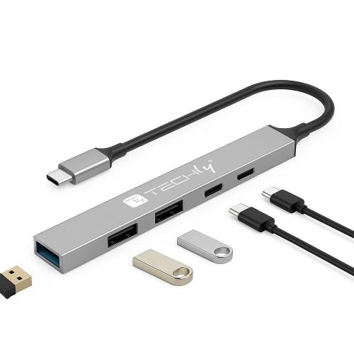 Hub USB 3.2 a 5 porte USB-A/USB-C&trade; Slim in Metallo