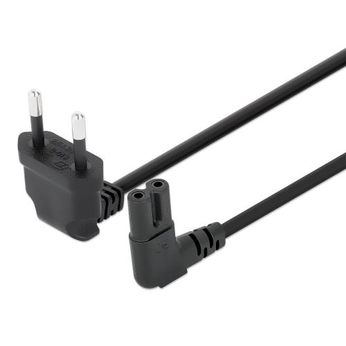 Cavo Alimentazione C7 a Italiana Angolati 2 m Nero