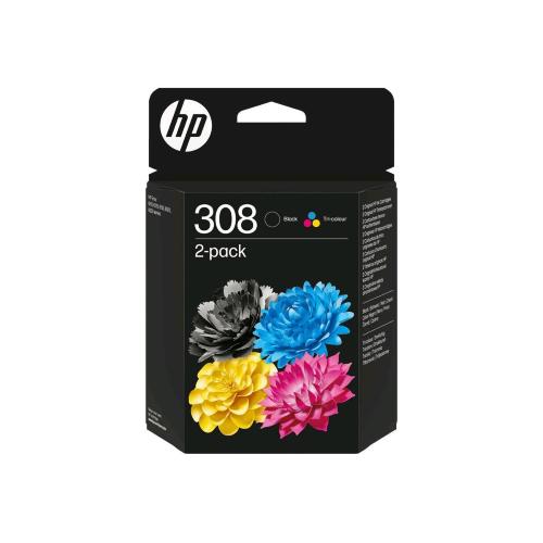 HP 308 TRI PACK NERO GIALLO CIANO MAGENTA 160 PAGINE CONF 2 Pz.