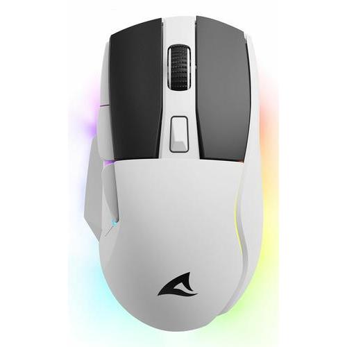 SHARKOON MOUSE SKILLER SGM50 BIANCO CABLATO E WIRELESS, 6400 DPI