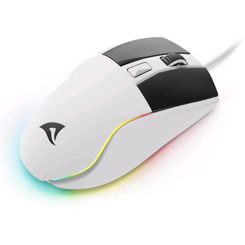 SHARKOON SKILLER SGM35 MOUSE OTTICO GAMING MANO DESTRA USB-A 6.400 DPI PULSANTI IN PBT NERO/BIANCO