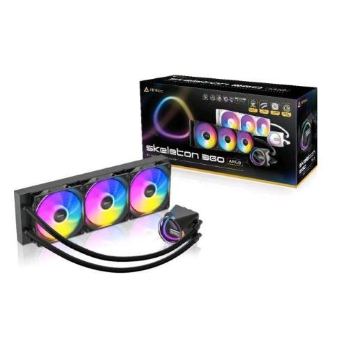 ANTEC VORTEX SKELETON 360 ARGB DISSIPATORE CPU LIQUID COOLER INTEL 1851/1700/1200 AMD AM5/AM4 TRIPLE FAN 12 cm NERO