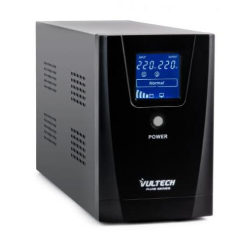 VULTECH UPS1000VA-PURE UPS GRUPPO DI CONTINUITA' AVR 800 W 1.000 Va CONNETTORI 2 X SCHUKO TIPO F 1 X AC INTERFACCIA LCD ONDA IN USCITA PURA