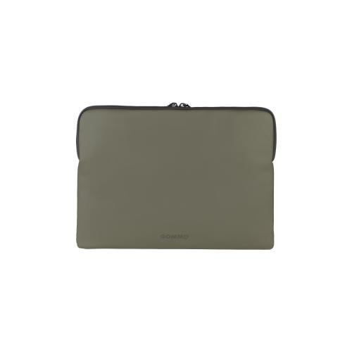 TUCANO GOMMO CUSTODIA PER MACBOOK 14" E NOTEBOOK DA 14" IN MATERIALE GOMMATO CON TASCA FRONTALE VERDE MILITARE