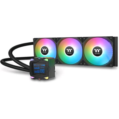 THERMALTAKE LA360-S ARGB SYNC/ALL-IN-ONE LIQUID COOLER SYSTEM 3 VENTOLE 120mm DISPLAY 2.4" Socket:2066/2011/2011-3/1700/1200/1156/1155/1151/115 /AM5/AM4 NERO