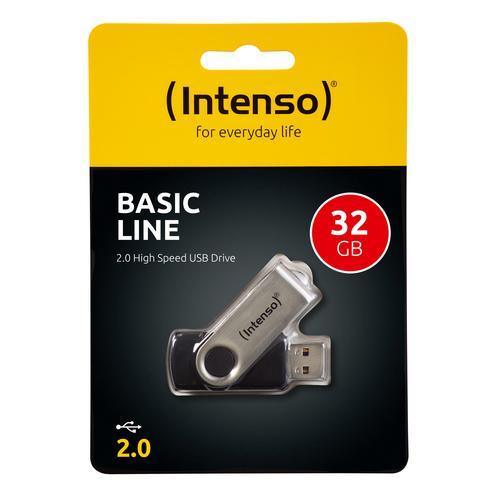 INTENSO CHIAVETTA USB 32 GB USB 2.0 NERO SILVER