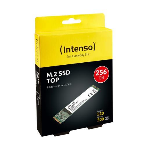 INTENSO SSD INTERNO 256GB M2 2280 SATA III TOP LETTURA SEQUENZIALE FINO A 520 MB/S SCRITTURA SEQUENZIALE FINO A 500 MB/S