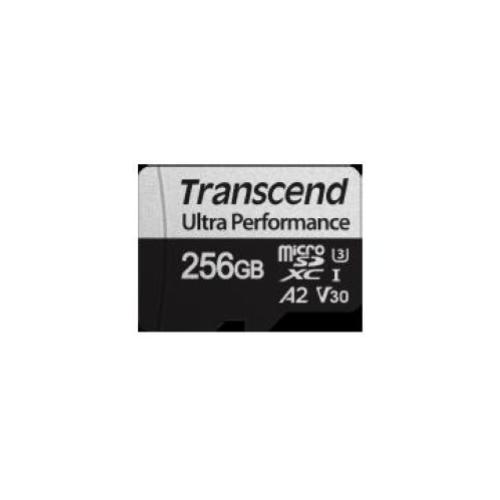 TRANSCEND MEMORY CARD 256GB MICROSD W/ ADAPTER UHS-I U3 A2 ULTRA PERFORMANCE