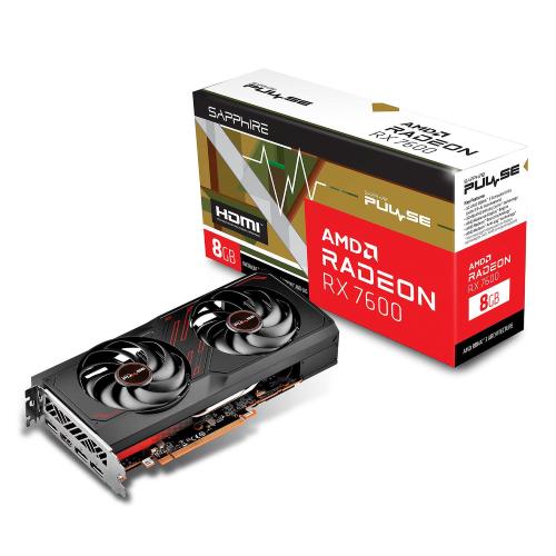 SAPPHIRE PULSE AMD RADEON RX 7600 GAMING 8GB GDDR6 DUAL FANN PCI Express 4