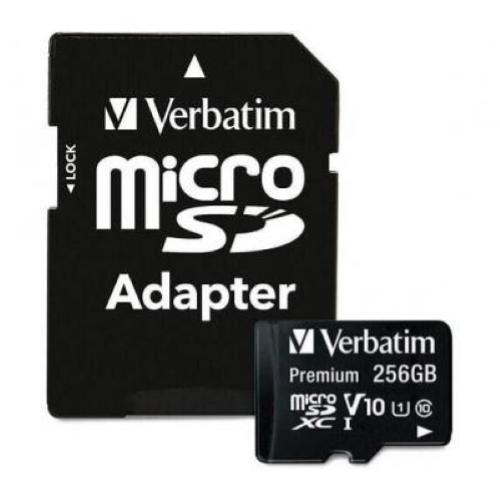 VERBATIM MICRO SDXC 256GB UHS-I CLASSE 10 CON ADATTATORE