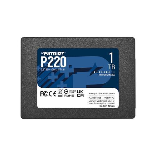 PATRIOT P220 SSD 1.000GB 2.5" SATA III READ:550MB/WRITE:500 MB/s
