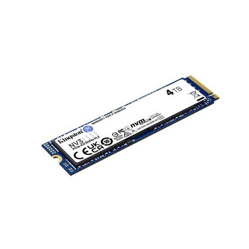 KINGSTON NV3 SSD 4 TB INTERNO M.2 2280 PCIe 4.0 x4 (NVMe) - Lettura: 6000 MB/s- Scrittura: 5000 MB/s