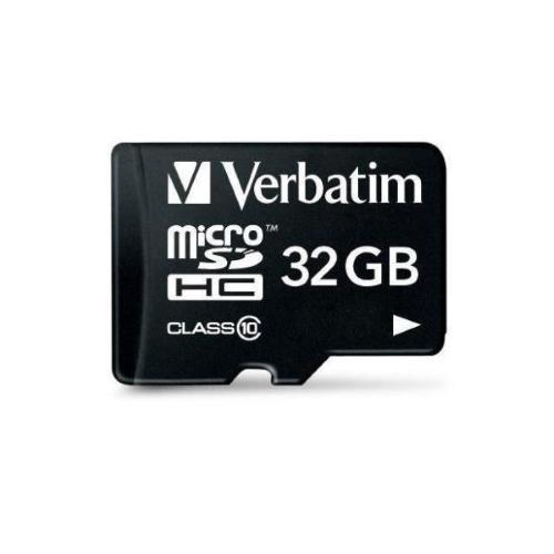 VERBATIM MICRO SD HC 32GB CLASSE 10 CON ADATTATORE SD