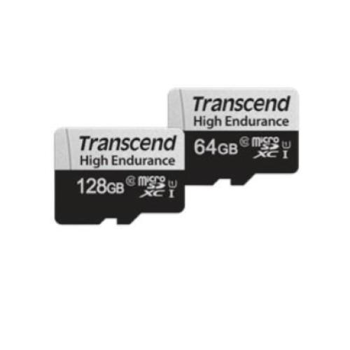 TRANSCEND MEMORY CARD 64GB MICROSD W/ ADAPTER U1 HIGH ENDURANCE