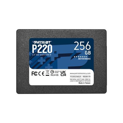 PATRIOT P220 SSD 256GB 2.5" SATA III READ:550MB/WRITE:490 MB/s