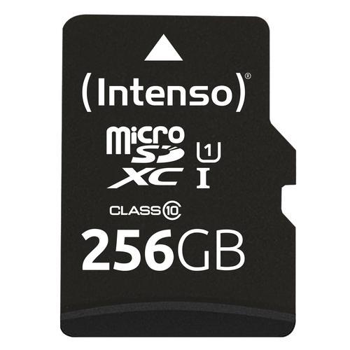 INTENSO MICRO SDXC CON ADATTATORE 256 GB CLASSE 10 UHS-I NERO