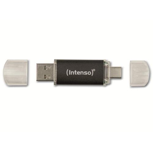 INTENSO TWIST FLASH DRIVE 128GB USB-A 3.2 + USB-C GRIGIO