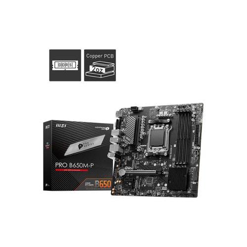 MSI PRO B650M-P SCHEDA MADRE AMD B650 PRESA DI CORRENTE AM5 MICRO ATX 4 x DDR5
