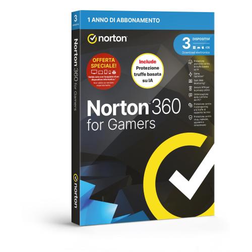 SYMANTEC ANTIVIRUS GAMERS 2026 3D 50GB1Y NORTON GAMERS ANTITRUFFA 3D1Y50G
