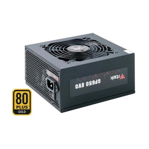 ITEK GF650 EVO ALIMENTATORE ATX 650W 80PLUS GOLD MODULARE VENTOLA FDB 12CM CONDENSATORI GIAPPONESI BLACK