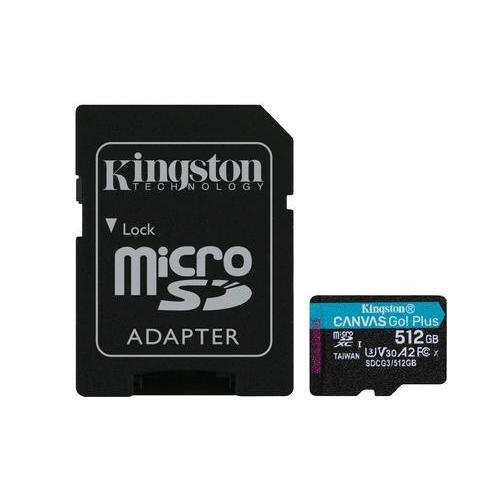 SD MICRO 512GB CL10 UHS-I CON ADATT 170MB/S LET.90MB/S SCRIT.KINGSTON