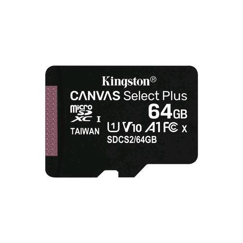 KINGSTON CANVAS SELECT PLUS 64GB MICRO SDXC CLASSE 10 UHS-I