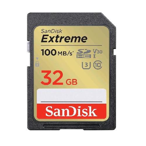 SANDISK MEMORY CARD EXTREME DA 32GB + RESCUEPRO DELUXE FINO A 100 MB/s UHS-I CLASSE 10 U3 V30