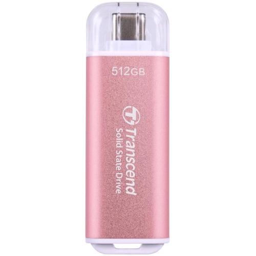TRANSCEND ESD300P SSD ESTERNO 512GB USB-C 3.2 Gen 2x1 ROSE PINK