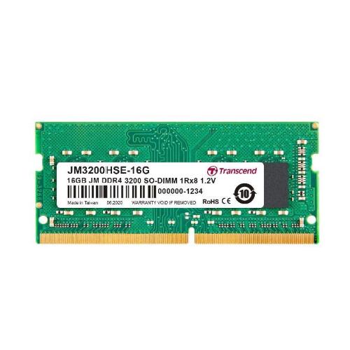 TRANSCEND JM3200HSE-16G MEMORIA RAM 16GB 3.200MHz TIPOLOGIA SO-DIMM TECNOLOGIA DDR4