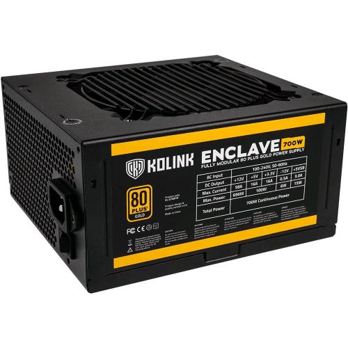 KOLINK ENCLAVE ALIMENTATORE 700W MODULARE 80+ GOLD PFC ATTIVO ATX