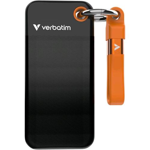 VERBATIM POCKET SSD 2TB USB-C 3.2 GEN 2 ESTERNO PORTATILE NERO/ARANCIONE