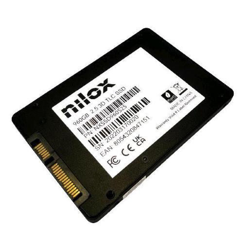 NILOX NXSSD960S25 SSD 960GB SATA 2.5" 3D TLC SCRITTURA 480 MB/S LETTURA 520 MB/S BLACK
