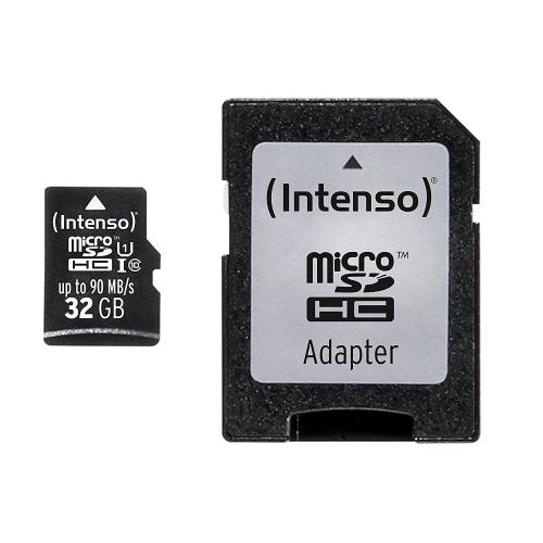 INTENSO MICRO SDHC 32GB CLASSE 10 CON ADATTATORE