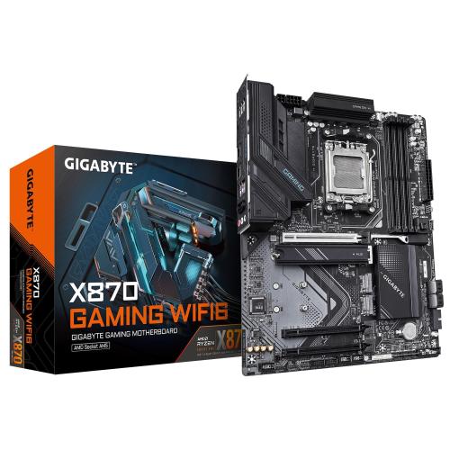 GIGABYTE X870 GAMING WI-FI 6 SCHEDA MADRE SUPPORTA CPU AMD Ryzen 9000, 8+2+2 fasi VRM, fino a 8000MHz DDR5 (OC), 1xPCIe 5.0 + 2xPCIe 4.0, Wi-Fi 6, LAN 2.5GbE, USB 4