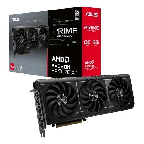 ASUS PRIME -RX9070XT-O16G AMD RADEON RX 9070 XT 16 GB GDDR6 TRIPLE FAN PCI Express 5.0 -1 x HDMI 3 x DISPLAYPORT