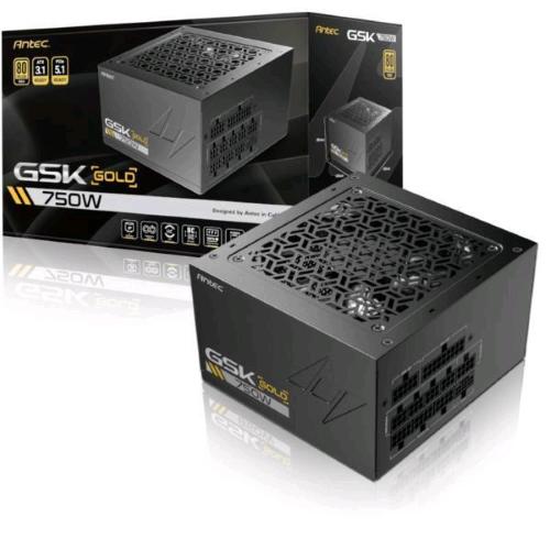 ANTEC GSK750 EC ALIMENTATORE 750 W ATX 3.1 80 PLUS GOLD PFC ATTIVO MODULARE NERO