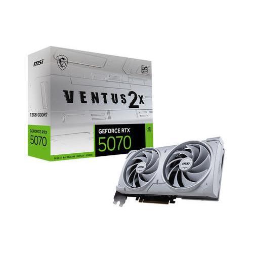 MSI GEFORCE RTX5070 VENTUS 2X OC WHITE NVIDIA GEFORCE RTX 5070 12 GB GDDR7 DUAL FAN PCI Express 5.0 - 1 x HDMI 3 x DISPLAYPORT BIANCO