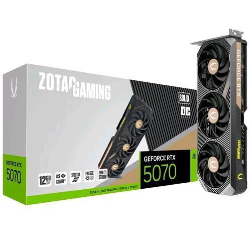 ZOTAC GAMING GEFORCE RTX 5070 SOLID OC 12GB GDDR7 DLSS4 TRIPLE FAN PCie 5.0 16x - 1 x HDMI 3 x DISPLAYPORT