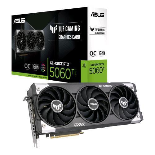 ASUS TUF GAMING TUF-RTX5060TI-O16G-GAMING NVIDIA GEFORCE RTX 5060 Ti 16 GB GDDR7 TRIPLE FAN - PCI Express 5.0 1 x HDMI 3 x DISPLAYPORT