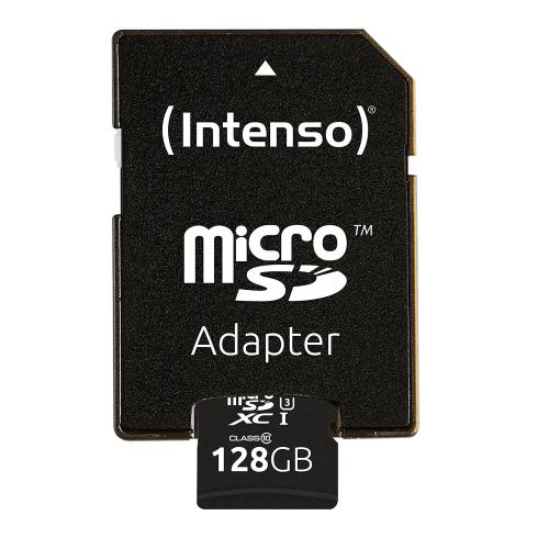 INTENSO MICRO SDXC CON ADATTATORE 128 GB CLASSE 10 UHS-I NERO