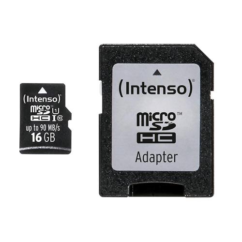 INTENSO MICRO SDHC 16GB CLASSE 10 CON ADATTATORE