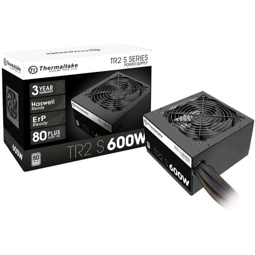 THERMALTAKE TR2 S ALIMENTATORE 600W 80 PLUS VENTOLA 12 cm 20+4 pin ATX NERO