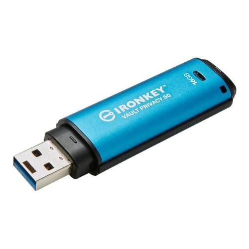 KINGSTON IRONKEY VAULT PRIVACY 50 CHIAVETTA USB 16GB USB 3.2 GEN 1CRITTOGRAFIA XTS-AES BLU