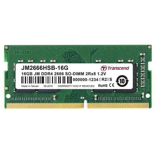 TRANSCEND JM2666HSB-16G 16GB (kit 2 x8GB) DDR4 2.666MHz SO-DIM CL 19