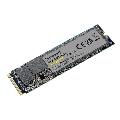 INTENSO SSD INTERNO 500GB M2 PREMIUM NVME PCIE 1.3 GEN 3x4 LETTURA SEQUENZIALE FINO A 2100 MB/S SCRITTURA SEQUENZIALE FINO A 1700 MB/S