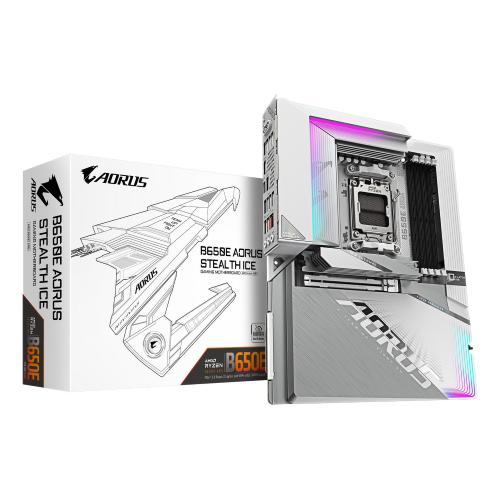 GIGABYTE B650E A STEALTH ICE WI-FI 7 Socket AMD AM5 4 x DDR5