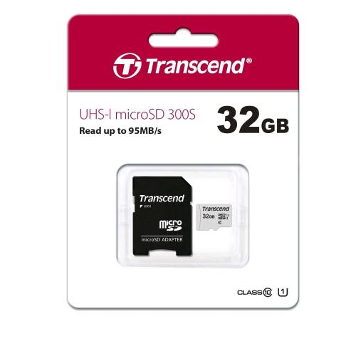 TRANSCEND 32GB MICROSD UHS-I U1 CLASSE 10 + ADATTATORE