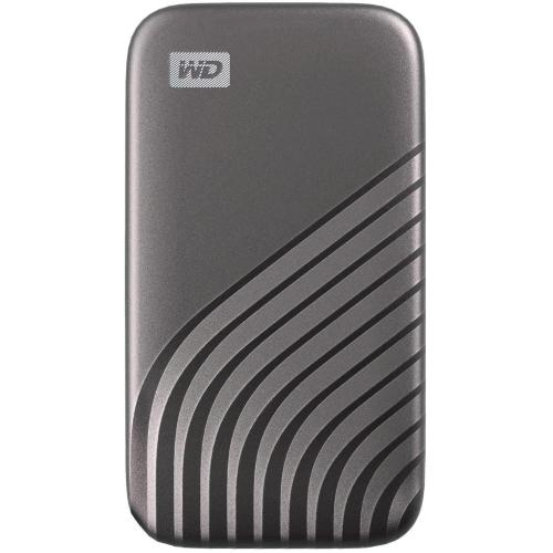 WESTERN DIGITAL MY PASSPORT SSD 2.000GB PORTATILE CON TECNOLOGIA NVME USB-C FINO A 1.050 MB/S IN LETTURA FINO A 1000MB/S IN SCRITTURA GRIGIO